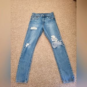 Levis 501 distressed jeans 25W 30L
